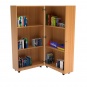 Klapp-Bibliotheks-Regal, 127 cm hoch, 80x64 cm (B/T), 6 Fächer, abschließbar 